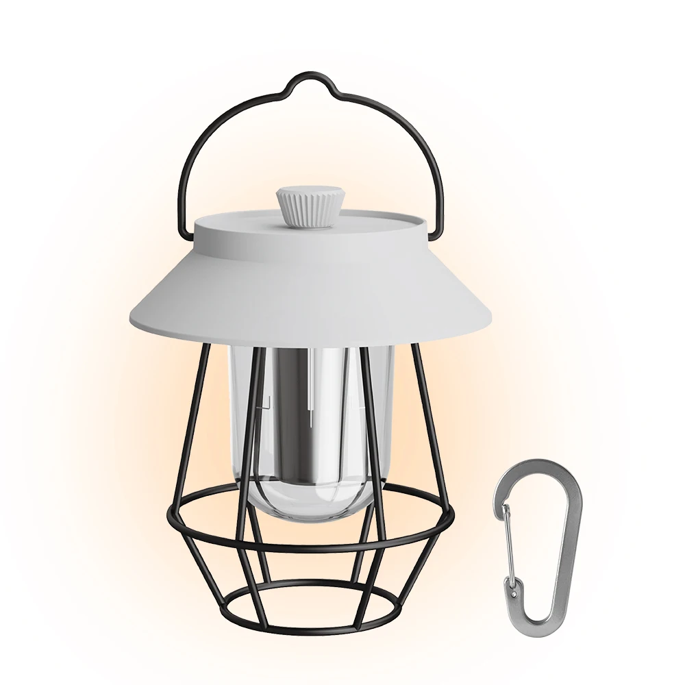 Vintage  Hanging Camping Lantern Warm Light Led Camp Lamp Rechargeable Portable  - £181.89 GBP