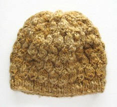 amber color women beanie with pattern slow fashion - £12.97 GBP