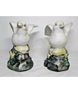 Vintage Pair Of White Doves Porcelain Ceramic Sculptures Figurines Birds... - $8.95