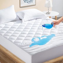 Breathable Soft Waterproof Mattress Protector, Cotton Filling, Soft Fabric - £34.36 GBP