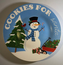 Cookies for Santa 8” Plate-HOLIDAY CHRISTMAS-BRAND NEW-SHIPS SAME BUSINE... - $16.73