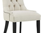 Dining Side Chair, Modway Regent Modern Elegant Button-Tufted With, Beige. - £129.14 GBP