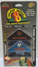 VTG NIP Tabletop Football 8 NFL Logo Chromium Bengals Colts Oilers Panthers - £50.88 GBP