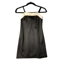 Byer IZ California Girls Size 8 Black White Mid Thigh Dress White Trim Y2K Vinta - £11.86 GBP