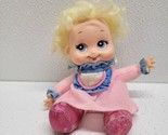 Vintage Multi Toys Kiss-A-Bye Sleep Stars Baby Doll Pink Dress Blonde Hair - £58.10 GBP