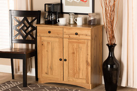 Elyse Oak Brown 2-Door Buffet Kitchen Cabinet - $3,716.66 MXN