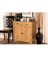 Elyse Oak Brown 2-Door Buffet Kitchen Cabinet - $3,644.69 MXN
