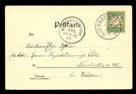 Vintage UDB Postcard 1899 Cancel Postal History Windmill Bayern 5 Pfennig Stamp - £15.69 GBP