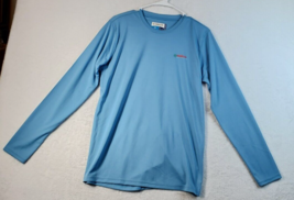 Magellan T Shirt Top Womens Small Blue Knit Long Casual Sleeve Crew Neck Logo - £11.10 GBP
