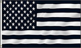 Black &amp; White USA Flag - 3x5 Ft - £16.23 GBP