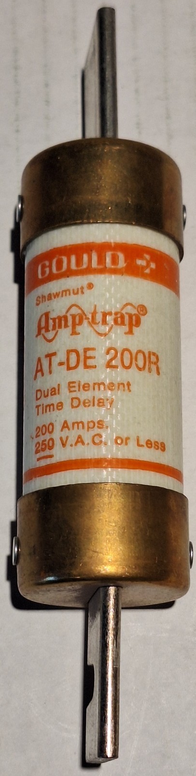New NIB Gould Shawmut Fuse AT DE 200R 200 amp dual element time delay Fr... - $29.00