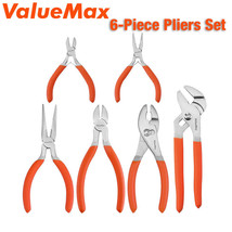 ValueMax 6PC Pliers Set 6&quot; 4-3/4&quot; Long Nose Pliers 6&quot;4-1/4&quot; Diagonal Pli... - $38.99