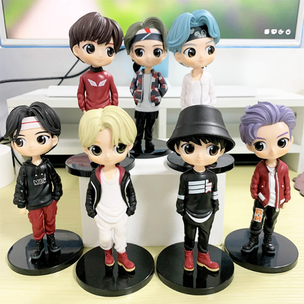 7 pieces/set Kpop BangTan boy BTS doll model toy action doll celebrity idol cute - £12.09 GBP