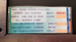 Stevie Ray Vaughan - Vintage Laminated June 30, 1987 Concert Ticket Stub - £18.87 GBP