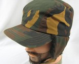 Vintage Tan Green Camo Medium Hat Ear Flaps 3M Thinsulate Hunting Cap Ca... - $34.60
