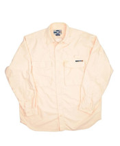 Exofficio Button Up Shirt Mens L Yellow Vented Fishing Safari Roll Up Sleeves - £18.92 GBP