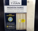 Titan Premium Fabric Shower Curtain/ Liner Waterproof Beige 70x72&quot; Resis... - $27.83