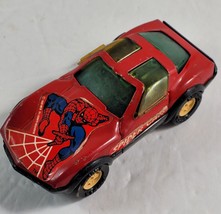 Vintage 1980 Buddy L Spider Car Red Plastic Spiderman 5" Made in Japan READ - $11.87