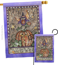 Happy Owl Lo Ween - Impressions Decorative Flags Set S112064-BO - £46.33 GBP