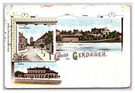 Multiview Vignette Greetings From Gerdauen East Prussia UNP UDB Postcard I20 - £13.60 GBP