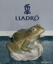 Lladro #6702 Nature's Observer Brand New In Box Green Frog Toad Collectible Gift - $242.49