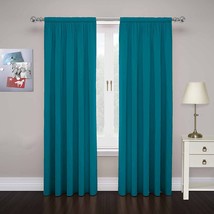 Pairs To Go Cadenza Modern Decorative Rod Pocket Window Curtains For, Teal - £33.66 GBP
