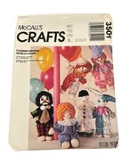 McCalls Crafts Clownin&#39; Around Clown Doll Sewing Pattern 3501 Uncut - $10.70 CAD