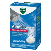 Vicks VapoShower Aromatherapy Shower Tablet Bomb, 3 CT..+ - £15.81 GBP