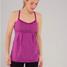 Lululemon 4 Tank Top Shirt Women&#39;s Bulerias Size 4 Athletic Heathered Dewberry - £13.76 GBP