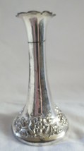 Antique Silverplate Forbes Quad Silverplate Bud Vase Grapes - £7.99 GBP