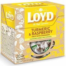 LOYD Turmeric Raspberry herbal tea tea -1 box/ 20 tea bags  FREE SHIPPING - £7.45 GBP