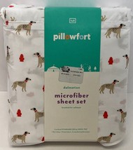 4 pc Pillowfort Dalmatian Full Microfiber Sheet Set, Flat, Fitted, 2 Pillowcase - $40.32