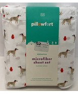 4 pc Pillowfort Dalmatian Full Microfiber Sheet Set, Flat, Fitted, 2 Pil... - £31.70 GBP