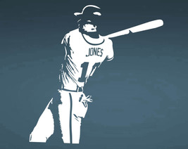 Chipper Jones Braves Baseball Player Vinyl Wall Sticker Decal 21&quot;h x 20&quot;w - £21.61 GBP