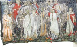 The Arming and Departure of the Knights Holy Grail 46x26 Wall Tapestry with Rod - £220.20 GBP