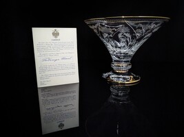 Faberge Floral Vase  in the original  presentation case with card NIB image 5