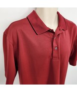 PGA Tour Short Sleeve Polo Shirt Men&#39;s Size Large Red - £9.48 GBP