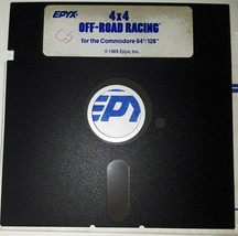 Commodore 64 4 x 4 Off-Roading Racing by Epyx C64/128 5.25&quot; floppy disk ... - $181.73 MXN