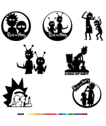 Parody Rick and Morty Middle Finger Vinyl Decal Sticker Car Window Wall ... - £2.97 GBP+