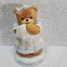 Lucy &amp; Me Bear Wednesday&#39;s Child Lucy Rigg ENESCO 1986 Figurine  - £9.34 GBP