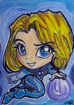 Fantastic Four Invisible Woman Japanese Anime Original Art Sketch Card ACEO Maia - £19.76 GBP