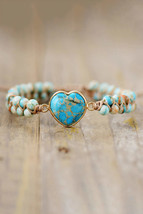 Handmade Heart Shape Natural Stone Bracelet - $13.98