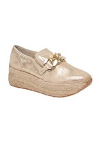 Dolce Vita women&#39;s jhenee espadrille in LIGHT GOLD - size 8.5 - $104.94