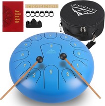 Eastrock Steel Tongue Drum For Kids 12 Inch 13 Notes Percussion Instrument, Blue - £41.04 GBP