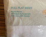 Vtg JCPenney The Home Collection No Iron Percale White Flat Sheet Full S... - $20.89