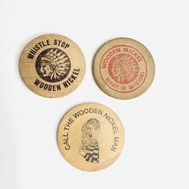 Vtg Wooden Nickel Indian Head Parsons, Richmond, Bail Bonds, Happy Hour ... - £1.59 GBP