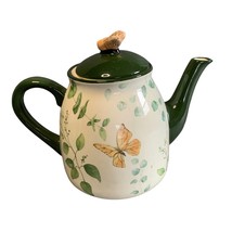Cracker Barrel Nature Susan Winget Teapot Butterfly and Plants with box - £27.12 GBP