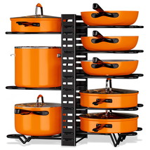 Pot Rack Organizers 8 Tiers Pots and Pans Organizer Kitchen Cabinet Stor - £46.34 GBP