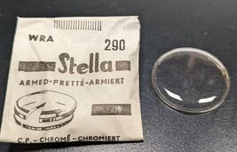 NOS Stella Round Armored Watch Crystal WRA Ever-Tite with Chrome Tension... - €9,44 EUR
