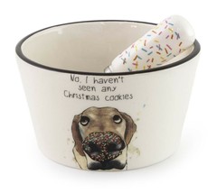 New! Havent Seen Any Christmas Cookies Bowl &amp; Spreader Set Of 2 - $41.53